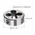 Uxcell Round Threading Dies Metric M10 X 1 5 Thread Right Hand High Speed Steel Hss Screw Cutting Die Repair Tool