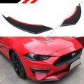 Matt Black Front Bumper Winglets Fog Light Vent Canard Strip Trim Compatible With 2018-2023 Ford Mustang Gt Ecoboost