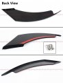 Matt Black Front Bumper Winglets Fog Light Vent Canard Strip Trim Compatible With 2018-2023 Ford Mustang Gt Ecoboost