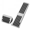 A Absopro Gas Brake Pedal Cover Anti Slip Foot Pedals For Ford Explorer 2020 Aluminum Alloy Silver Tone Set Of 2 