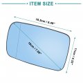 Acropix Driver Left Side Heated Mirror Glass Replacement Fit For Bmw 328ci With Backing Plate Blue Tinted