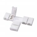 Uxcell 8mm 2p T-shape Led Strip Connector For Single Color 3528 2 Conductor Lights 5pcs