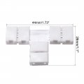 Uxcell 8mm 2p T-shape Led Strip Connector For Single Color 3528 2 Conductor Lights 5pcs