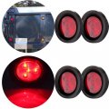 Ocpty 4led Side Marker Light 4pcs 2 5a Red Round Trailer Lamp Stop Turn Tail Fit For Boats Truck Pickups 12v Waterproof Signal