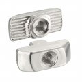 Uxcell Sliding T Slot Nuts M4 Half Round Roll In T-nut For 4040 Series Aluminum Extrusion Profile Carbon Steel Nickel-plated