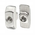 Uxcell Sliding T Slot Nuts M4 Half Round Roll In T-nut For 4040 Series Aluminum Extrusion Profile Carbon Steel Nickel-plated