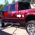 A-pads  Not For Replacement Click On Just Overlay Stick Ford F150 Chrome Gas Door Cover 97 98 99 2000 01 02 2003 F250 F350 