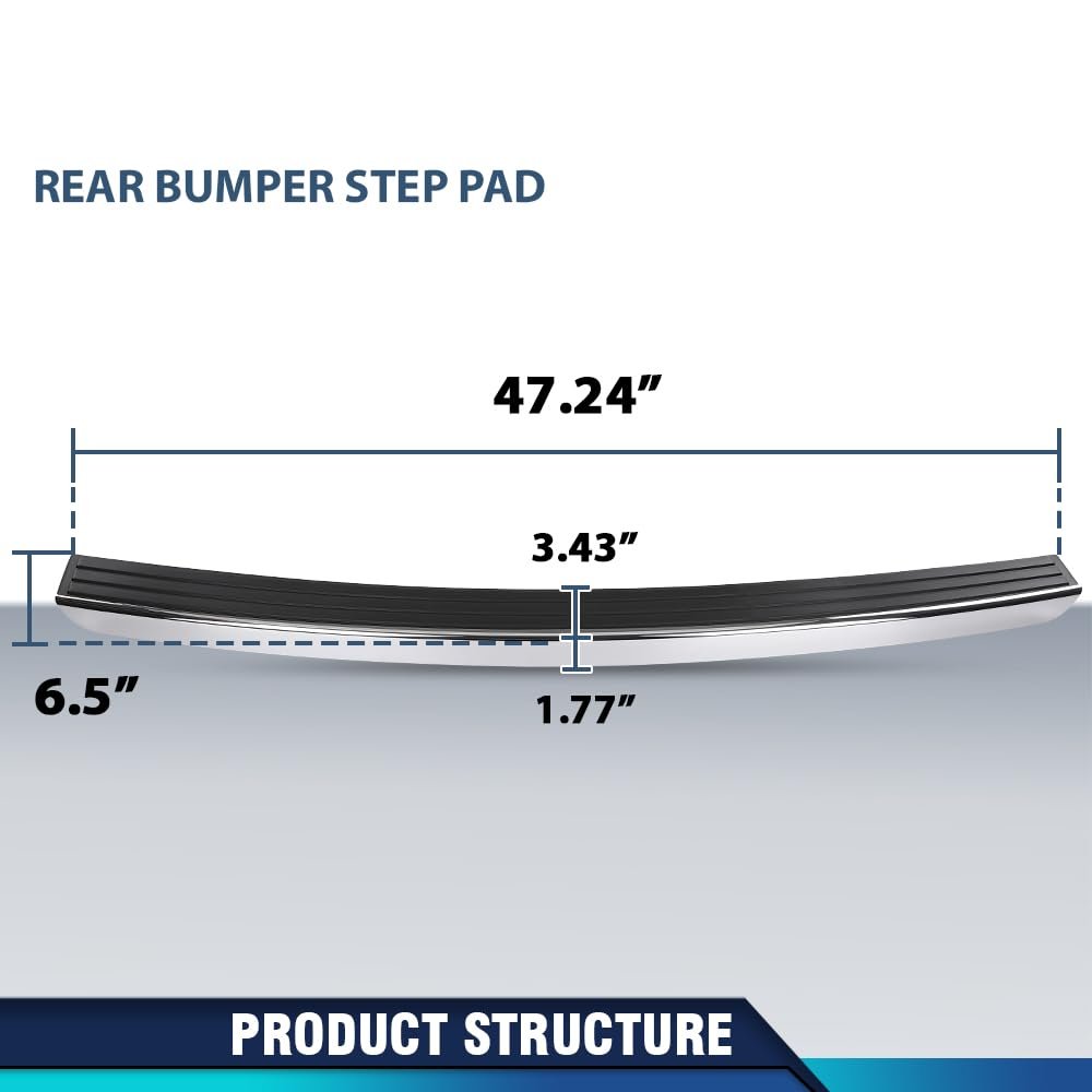 Rear Bumper Step Pad Face Bar Trim Molding For Jeep Compass Patriot 2011-2017 Fit Model With Chrome Without Black Spear