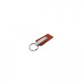Au-tomotive Gold Rectangular Leather Key Chain For Ford F-150 Brown