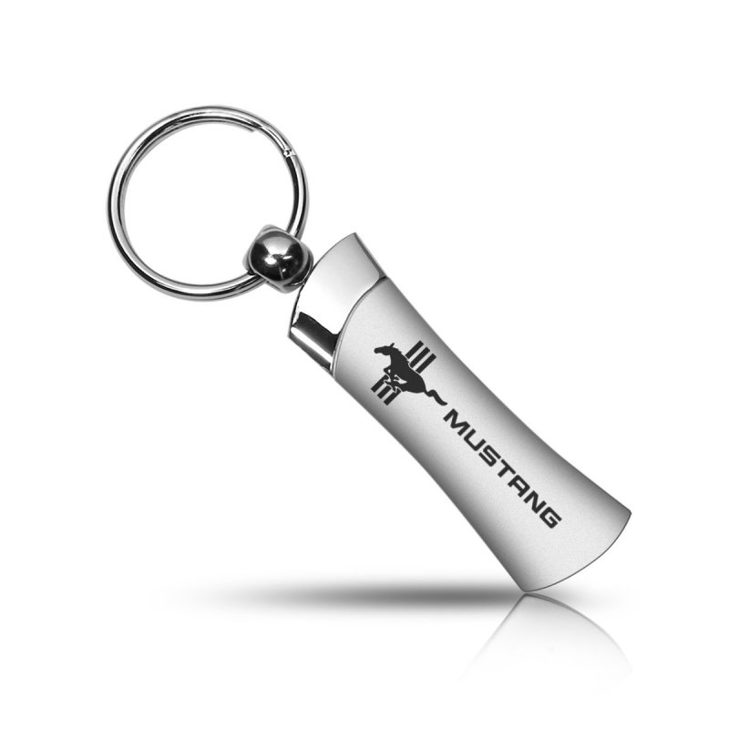 Ford Mustang Tri-bar Logo Blade Style Metal Key Chain