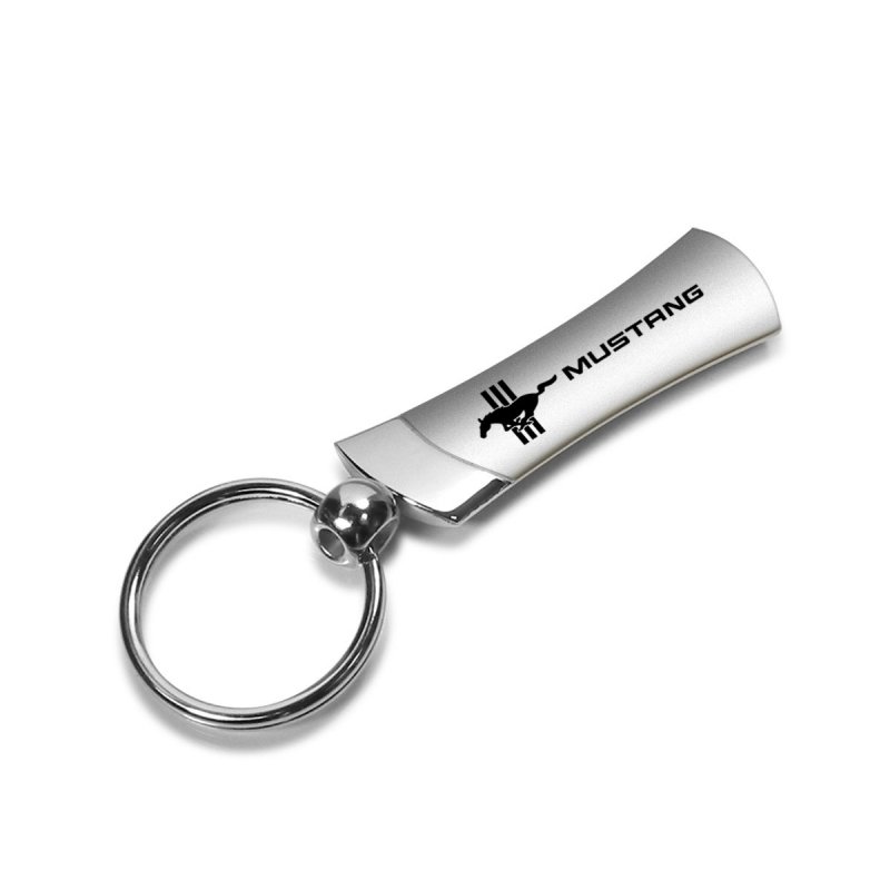 Ford Mustang Tri-bar Logo Blade Style Metal Key Chain