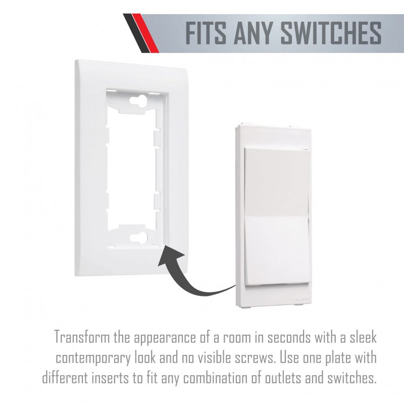 Taymac A1000w Allure Nonmetallic Wallplate Frame With 1-gang White
