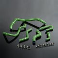 Silicone Radiator Hose Kit For 1992-2000 Honda Civic 1 6l Sohc D15 D16 Eg Ek Green With Clamps 