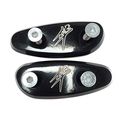 Mirror Block Off Base Plates For Suzuki Gsxr 600 750 1000 Gsx-r 2001-2004 Black