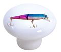 Carolina Hardware And Decor 2257 Pink Blue Fishing Lure Ceramic Cabinet Drawer Knob 