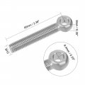 Uxcell M10 X 60mm Machinery Shoulder Swing Lifting Eye Bolt 304 Stainless Steel 2pcs