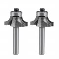 Uxcell Router Bit 1 4 Inch Shank 2 Cut Dia Round Over Corner 2flutes Tungsten Steel For Woodworking Milling Cutter Tool 2pcs