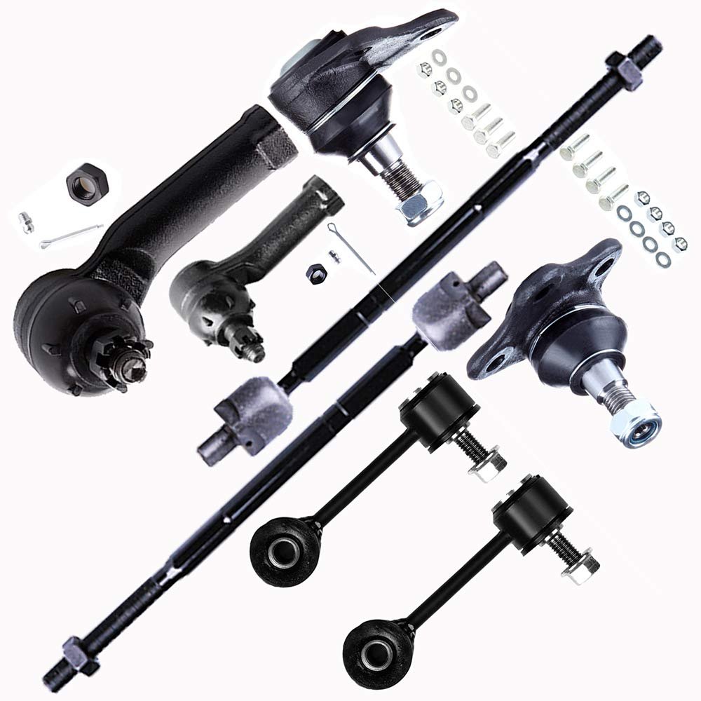 8pc Set Front Suspension Kit Fit 1999-2006 For Volkswagen Golf 1999-2005 Jetta 1998-2000 Type-1 Inner Outer Tie Rod End Lower