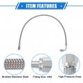 Vekauto An3 Braided Steel Turbo Oil Feed Line 90 Degree To Straight Hose End 20 Remote Turbocharger Drain Return Universal For
