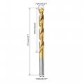Uxcell High Speed Steel Straight Shank Twist Drill Bit Fully Ground Titanium Coated 7 9mm Diameter 117mm Total Length 64mm