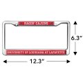 University Of Louisiana At Lafayette Mascot Full Size Standard License Plate Metal Frame