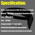 Wflnhb Replacement For 06-11 Honda Civic Sedan Mu Abs Painted Glossy Black Trunk Boot Lip Rear Spoiler Wing Deck Lid