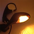 Turn Signal Side Mirrors For Aprilia Rsv 1000 Factory 2004 2008 And Mille R 2007 Matte Black Convex Glass Mirror Set Left Right
