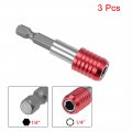 Uxcell Extension Extend Socket Drill Bit Holder Magnetic Hex Screwdriver Power Tools 2 4 6-inch Length 1 -hexagon Red 3pcs
