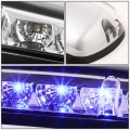 Compatible With Silverado Sierra Gmt800 Chrome Housing Blue Led Cab Roof Running Light Dual Row Red 3rd Brake
