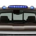 Compatible With Silverado Sierra Gmt800 Chrome Housing Blue Led Cab Roof Running Light Dual Row Red 3rd Brake