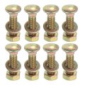 M8 X 30mm Carriage Bolt Kit 8 Set Round Head Square Neck Screws Bolts Includes Washers And Nuts Carbon Steel Zinc Plated For 
