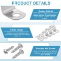 24pcs 10mm 3 8 One Hole Rigid Pipe Strap 304 Stainless Steel Conduit Clamp Thicken U Bracket Heavy Duty With Self-tapping