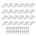 24pcs 10mm 3 8 One Hole Rigid Pipe Strap 304 Stainless Steel Conduit Clamp Thicken U Bracket Heavy Duty With Self-tapping 