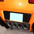 Rear License Plate Frame Protection Cover Sticker Trim Aluminum Alloy Black 1pcs Compatible With Corvette C7 Stingray 2014-2019