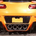 Rear License Plate Frame Protection Cover Sticker Trim Aluminum Alloy Black 1pcs Compatible With Corvette C7 Stingray 2014-2019