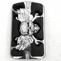 Xkh- Wing Skull Zombie Emblem Chromed Foot Large Brake Pedal Compatible With Touring Flhtk Trike 1980-2014 B013qdkoq2