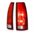 1988-1999 Chevy Gmc C K 1500 2500 3500 Pickup Suburban Tail Lights Factory Style Rosso Red Housing Driver And Passenger Side 