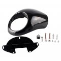 Mallofusa Headlight Fairing Front Headlamp Cowl Cover Set For Sportster Dyna Fx Xl Black Racer Style