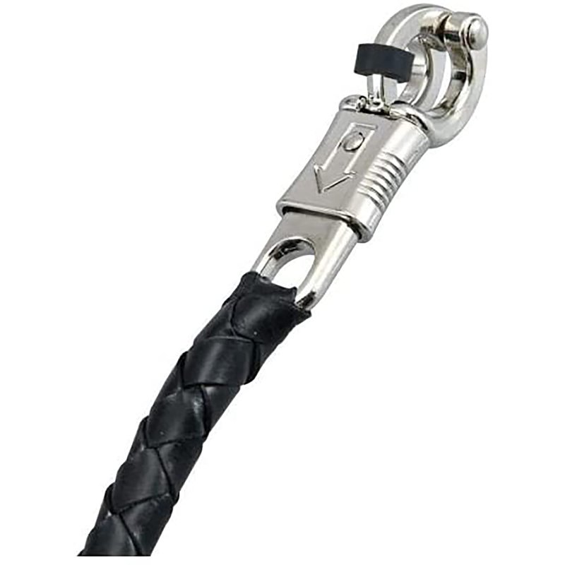 Dream Apparel 36 Leather Motorcycle Get Back Whip For Handlebar Fringed Biker With Pool Ball Black