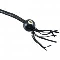 Dream Apparel 36 Leather Motorcycle Get Back Whip For Handlebar Fringed Biker With Pool Ball Black