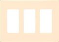 Morris Products 80913 Decorator Wallplate Screwless Snap-in Almond 3 Gang 