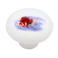 Ryukin Goldfish Decorative High Gloss Ceramic Drawer Knob 