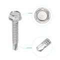 Uxcell Hex Washer Head Self Drilling Screws 14 X 1 2 410 Stainless Steel Tapping Sheet Metal Screw 25pcs
