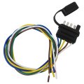 2025 Upgrade 5-pin Flat Harness Adapter Trailer Wiring Vehicle Socket Color-coded Wires For Tail Lights Brake Turn Signals