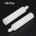 130pcs M3 25 6mm Male Thread Nylon Hex Standoff Spacer Screws Pcb Pillar