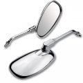 Mmg Universal Fit Adjustable Mirror Set 8mm Rh Rh Thread M8 1 25 Chrome Oval Shape Motorcycle Scooter 0809 
