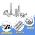 6-32 X 3 4 Truss Head Phillips Machine Screws Full Thread Drive 304 Stainless Steel 18-8 Quantity 100