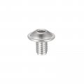 Uxcell Flanged Button Head Socket Cap Screws M4 6mm Hex Drive 304 Stainless Steel Fasteners Bolts Fully Threaded Machine Screw
