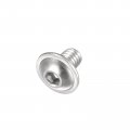 Uxcell Flanged Button Head Socket Cap Screws M4 6mm Hex Drive 304 Stainless Steel Fasteners Bolts Fully Threaded Machine Screw