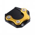 Uxcell 1 Set Aluminum Alloy Motorcycle Kickstand Plate Pad For Honda Gb350 2021-2022 Extension Foot Support With Wrench Gold
